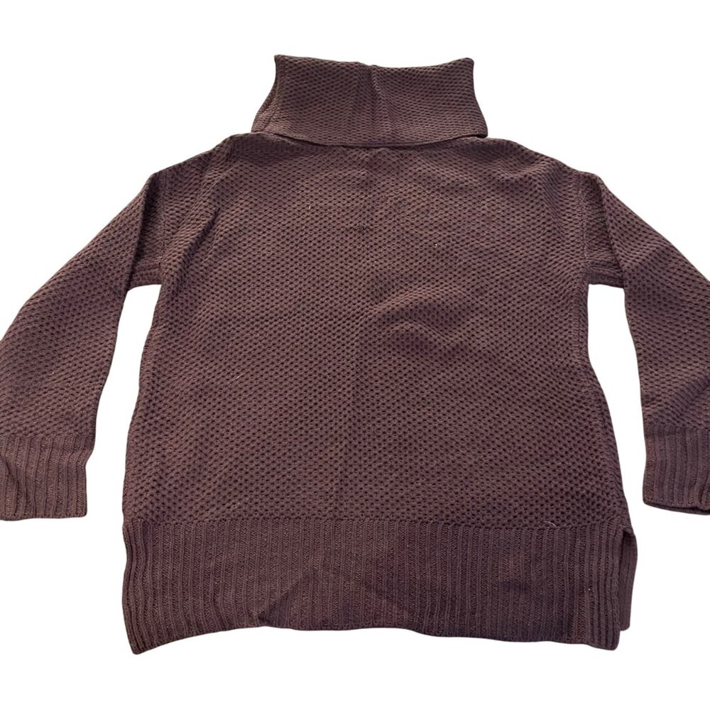 NWOT Sanctuary Cowl Neck Waffle Knit Sweater in Brown Size XSmall